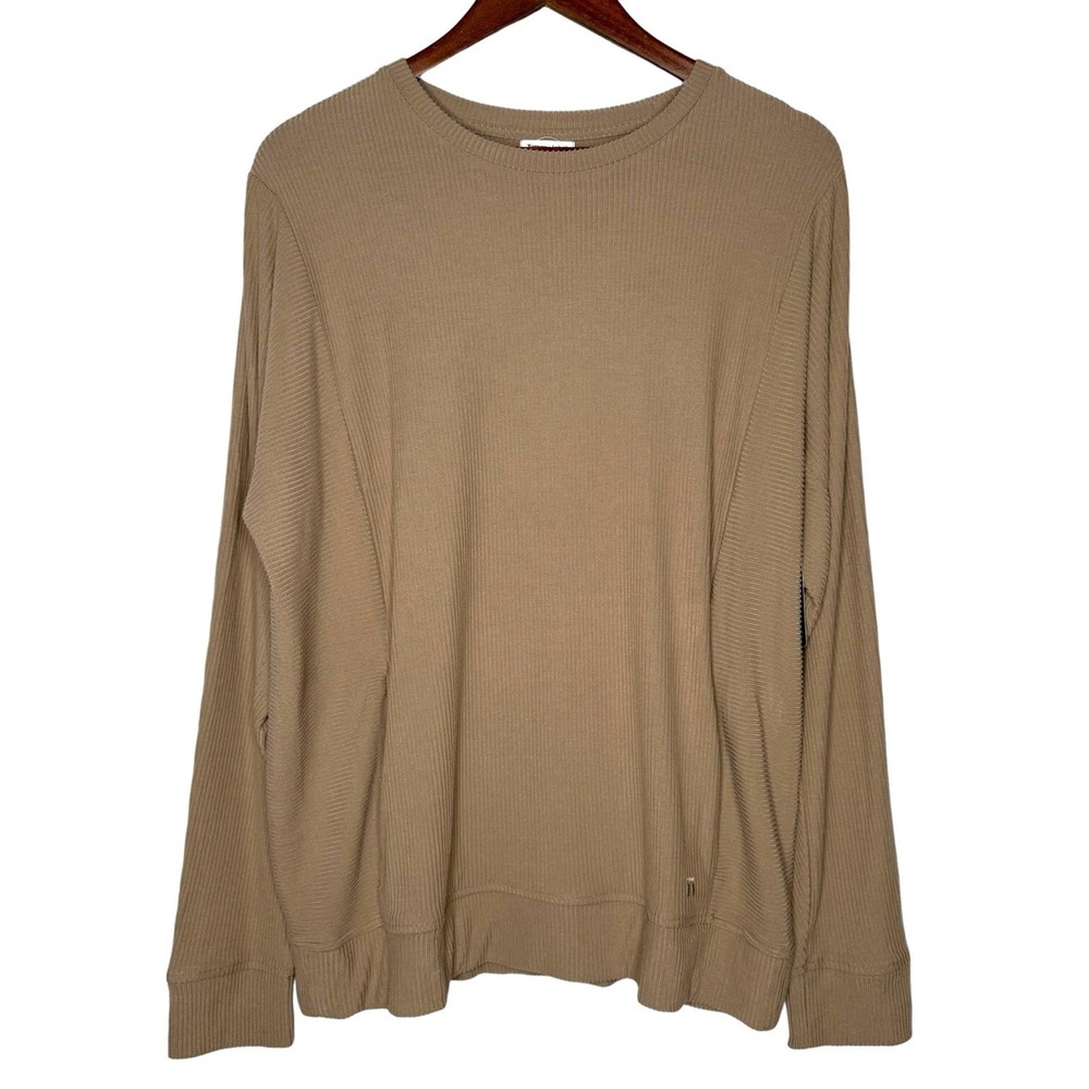 NWT Tommy John Size L Brushed‎ Ribbed Long Sleeve Lounge T Shirt Long Sleeve